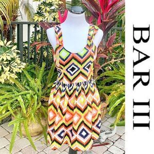 Bar III Colorful Back Cutout Dress
